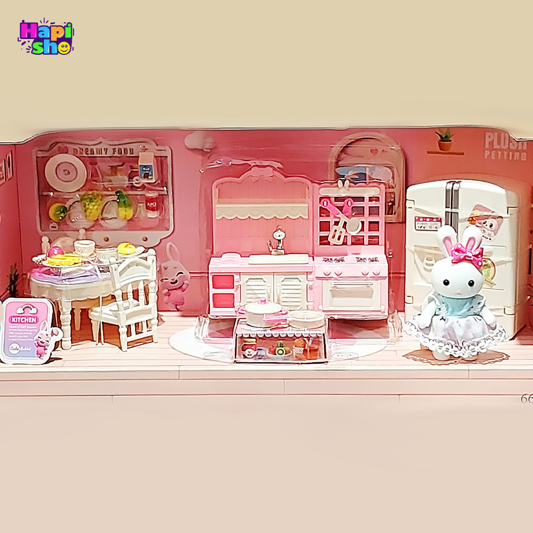  خرید ست اسباب بازی خانه خرگوش مدل آشپزخانه با وسایل FUN RABBIT PLAY HOUSE 