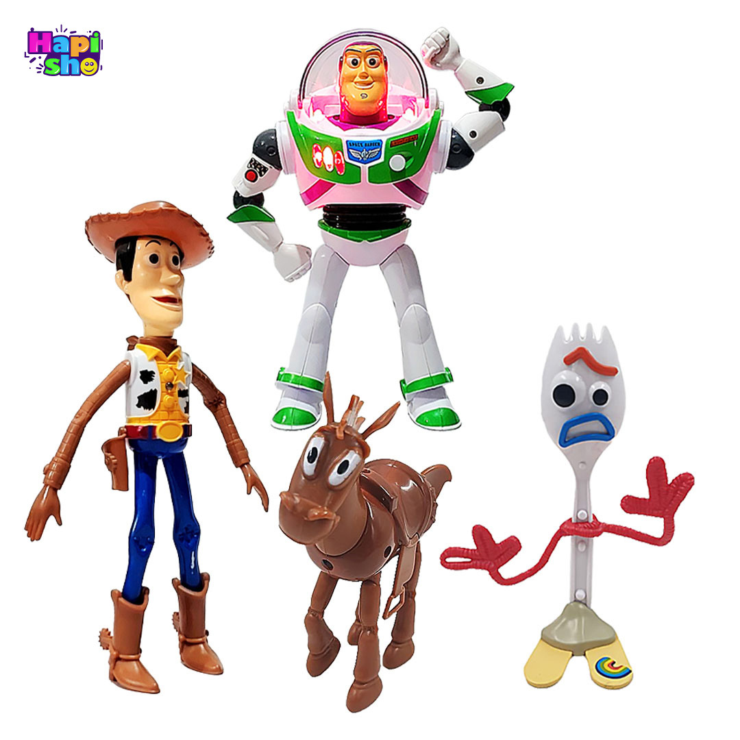  خرید فیگور داستان اسباب‌بازی‌ها موزیکال باتری‌خور ست ۴ عددی مدل Toy Story 5–اسباب بازی 