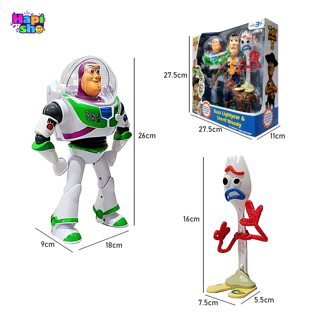  قیمت فیگور داستان اسباب‌بازی‌ها موزیکال باتری‌خور ست ۴ عددی مدل Toy Story 5–اسباب بازی 