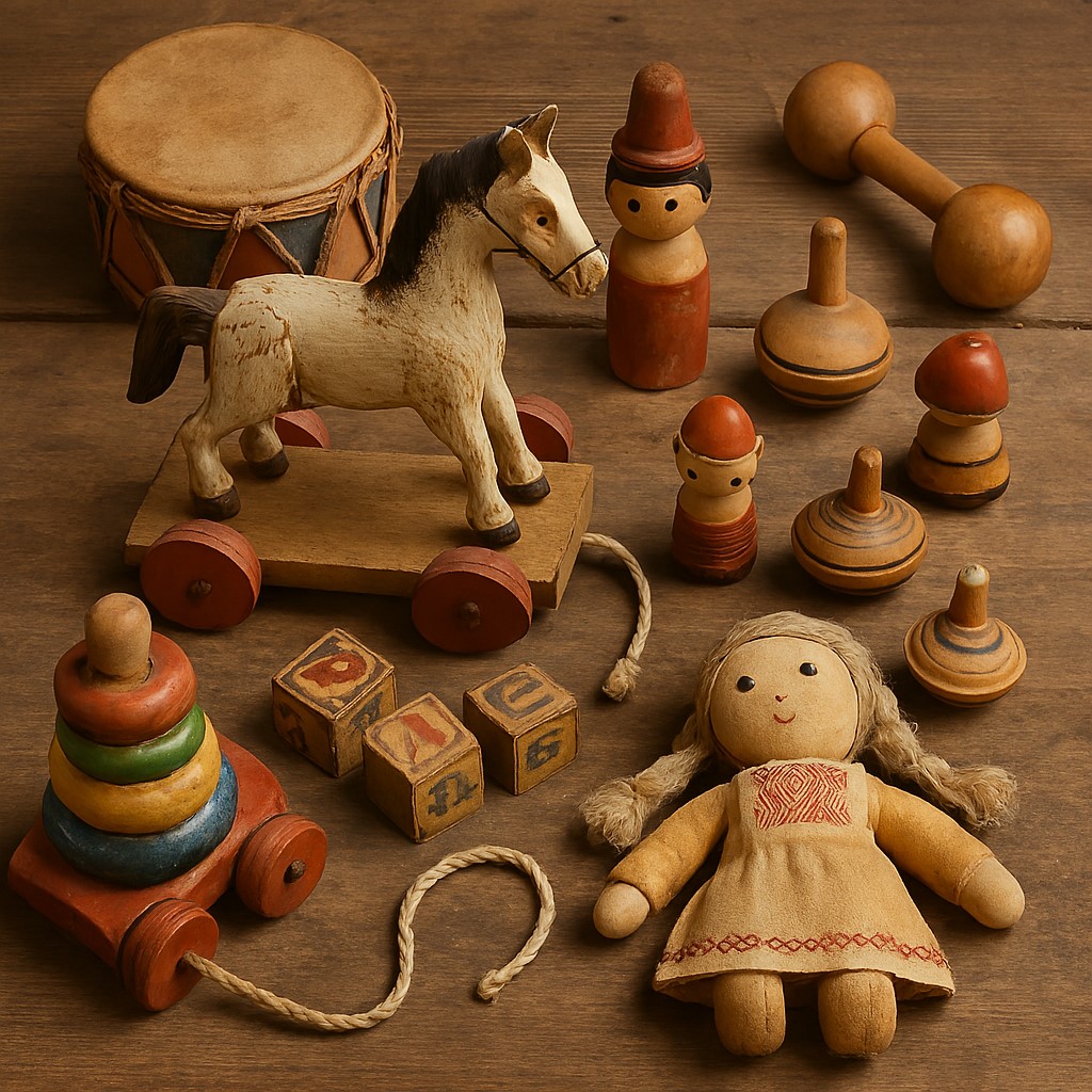 اسباب‌بازی‌های سنتی و قدیمی کودکانه