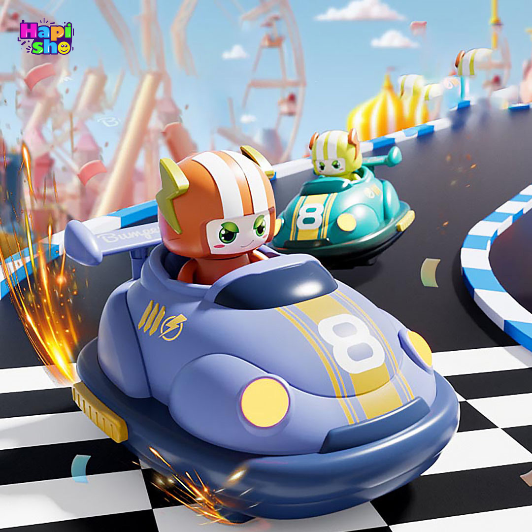  فروش ماشین کنترلی مبارزی دودزا موزیکال ست دو عددی مدل BUMPER CAR–اسباب بازی 
