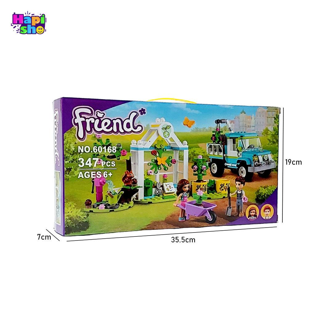  ابعاد جعبه اسباب بازی لگو فرندز 347 قطعه‌ با فیگور مدل 60168 Friend–اسباب بازی لگو 