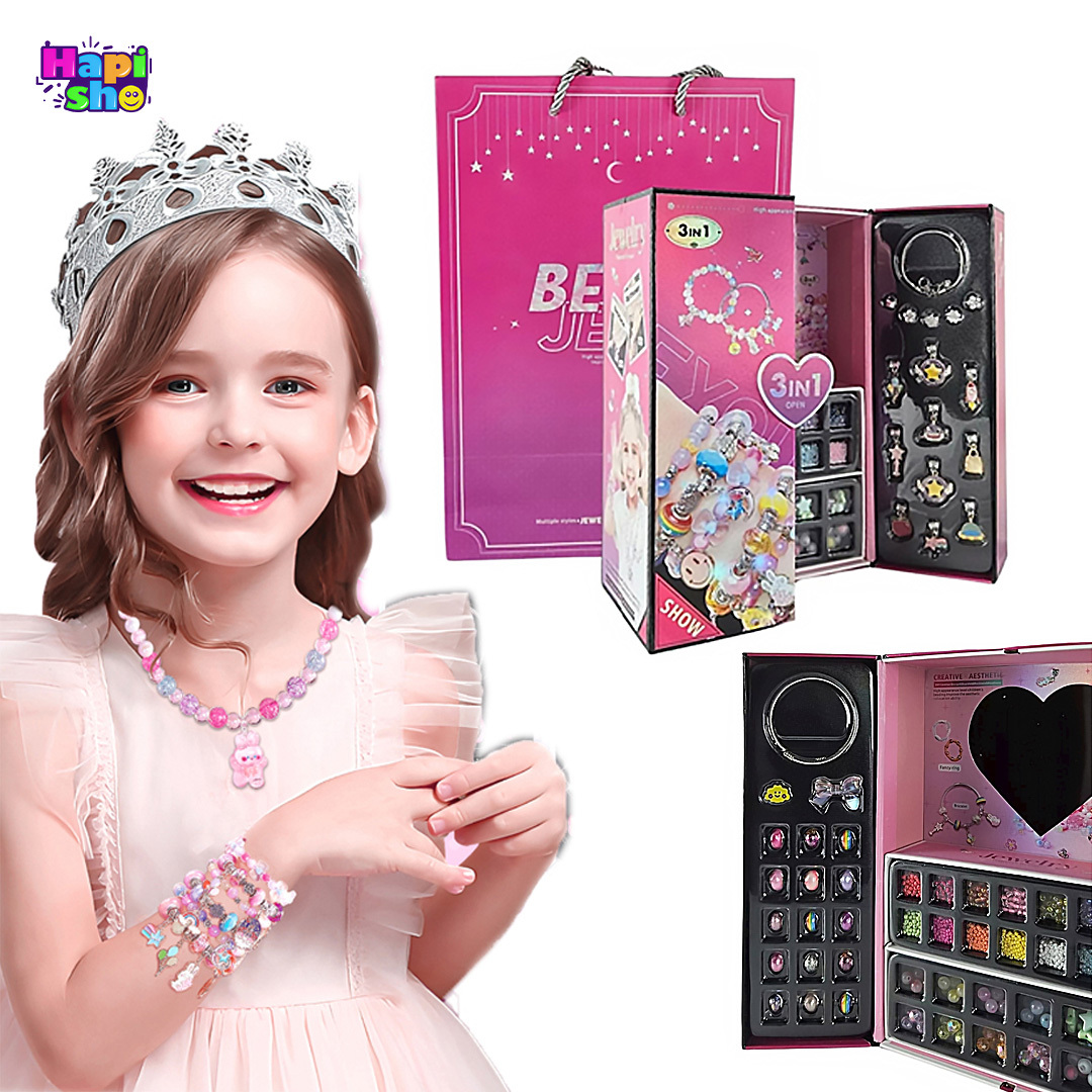  فروش پک دستبند سازی دخترانه بزرگ ۲۳۸۸ تکه مدل Jewelry Princess's Treasure 