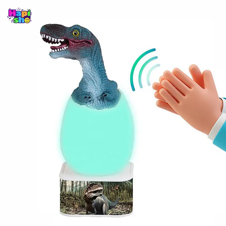 چراغ خواب ضربه ای شارژی هوشمند مدل دایناسور Smart Night Light–اکسسوری کودک