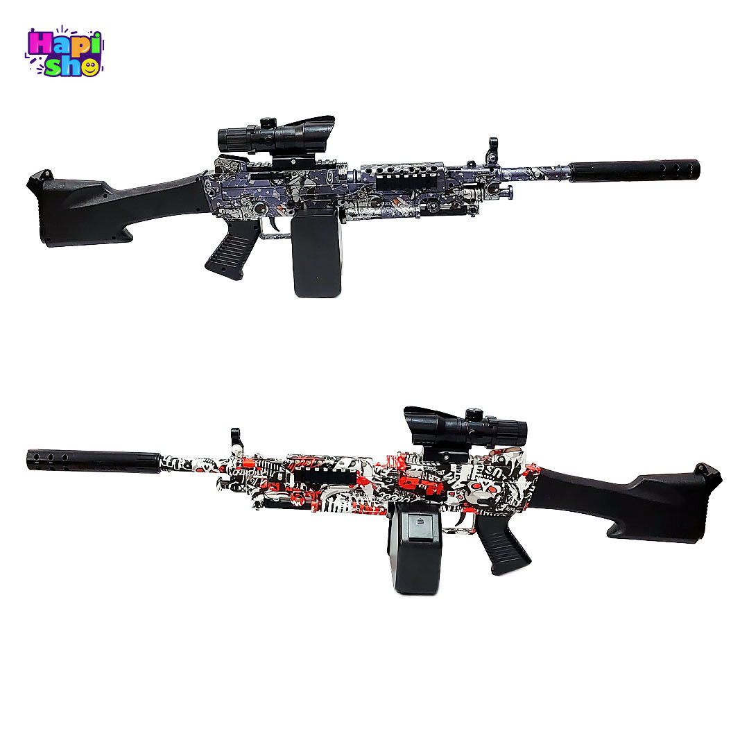  فروش تفنگ اسباب بازی تیر ژله ای بزرگ با شلیک رگباری مدل GUNSET M249 