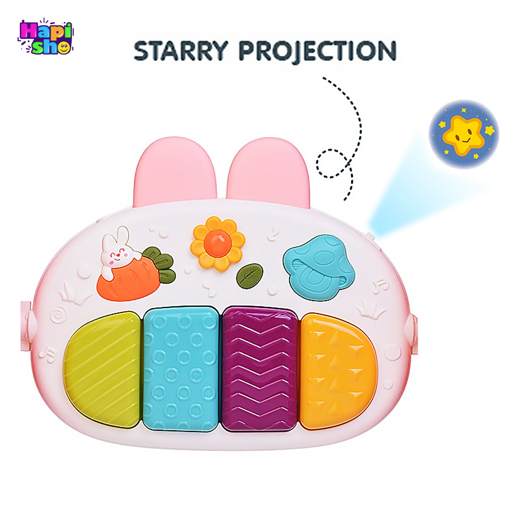  پیانو و پروژکتور تشک بازی پیانو دار نوزاد دو کاره با میز بازی و پروژکتور PIANO PLAYGYM 