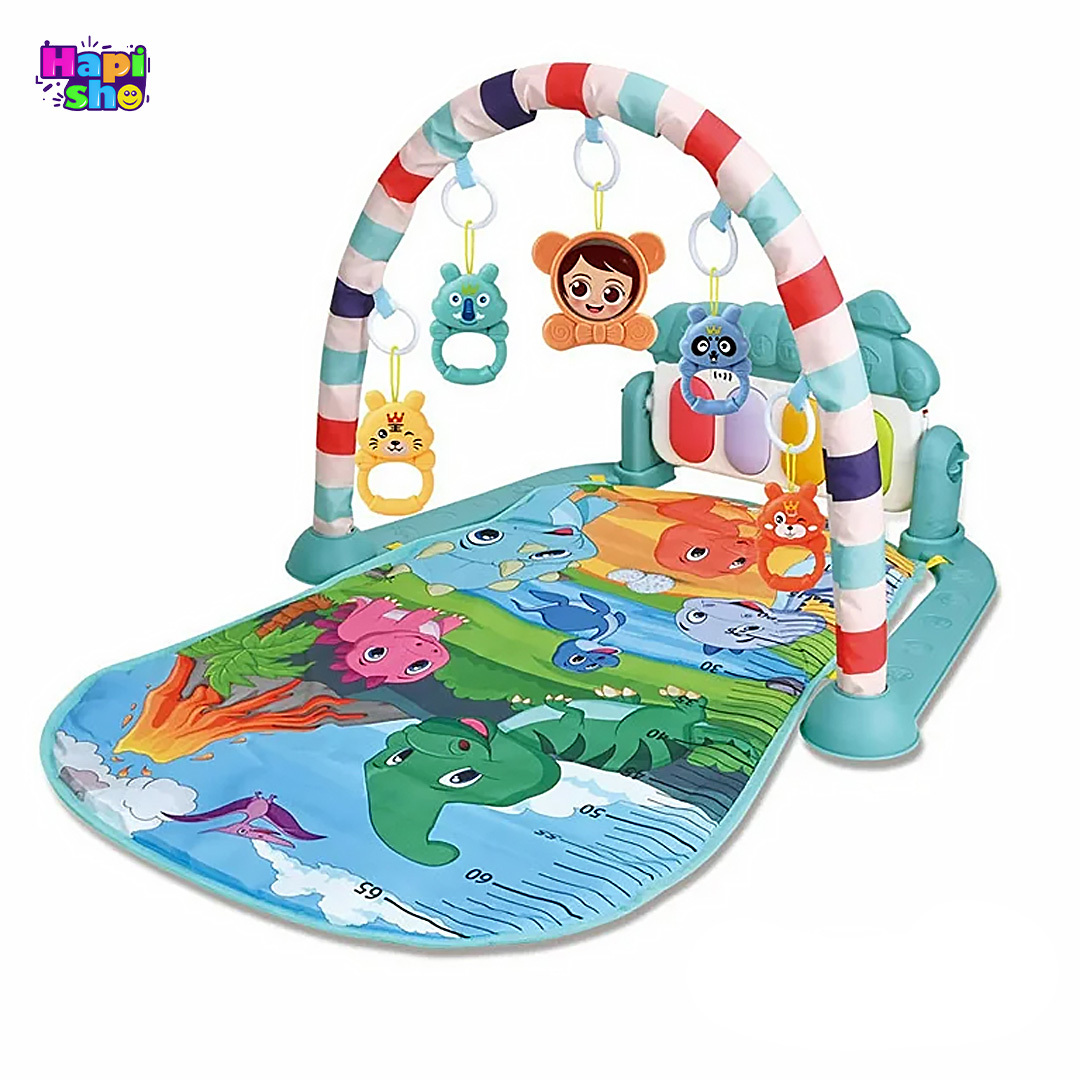  خرید تشک بازی کودک پیانودار موزیکال با پلی جیم و چراغ PEDAL PIANO PLAY GYM–سیسمونی نوزاد 