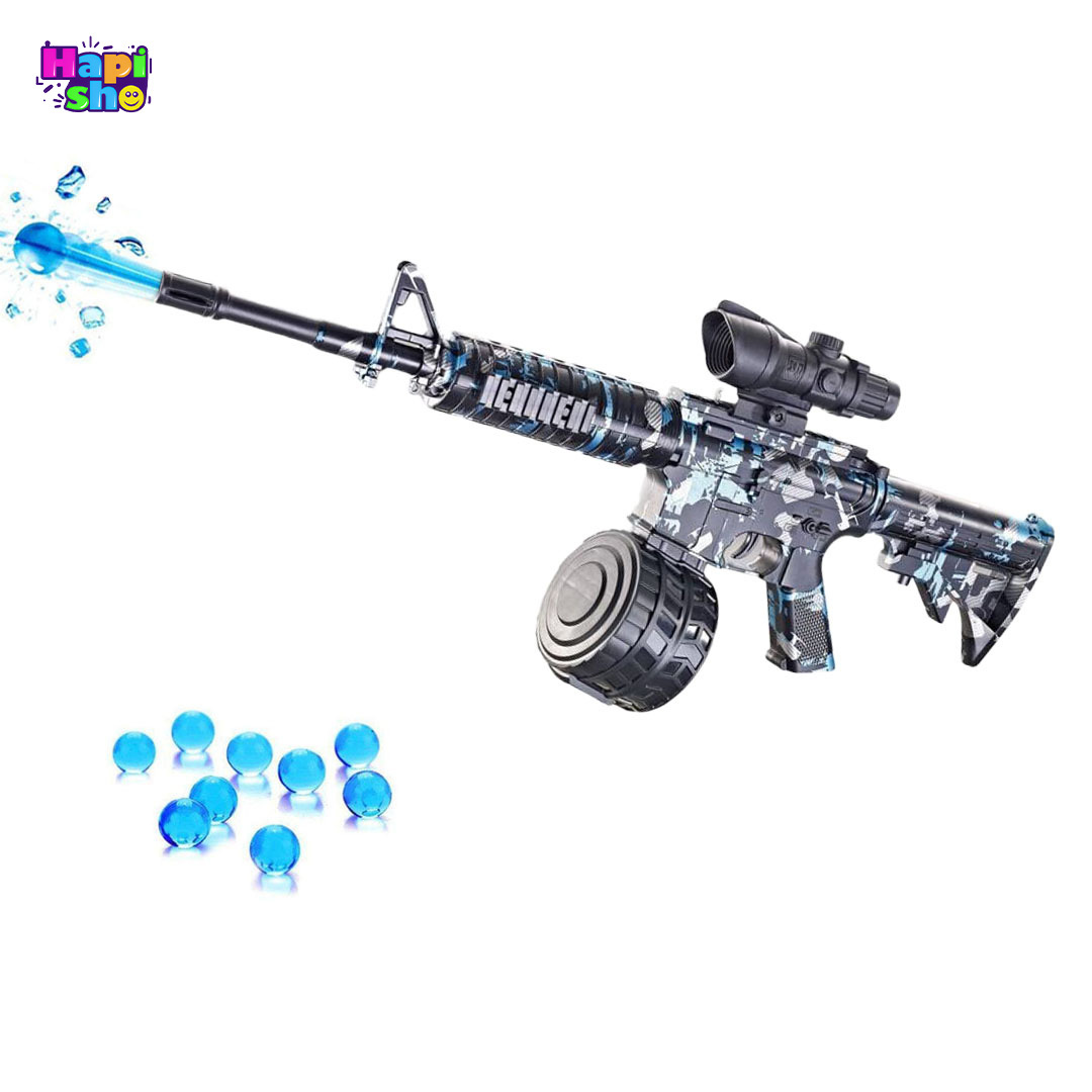  فروش تفنگ تیر ژله ای شارژی بزرگ رگبار با سر چراغ دار مدل MASHINE RIFLE M16–اسباب بازی 