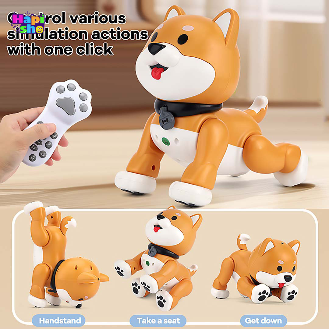 قابلیت انجام حرکات نمایشی و رقص ربات سگ کنترلی هوشمند شارژی مدل INTELLIGENT PET ROBOT DOG