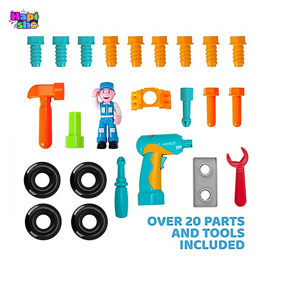 ابزار و پیچ های اسباب بازی ماشین ابزار هولی تویز موزیکال مدل Hola Toys 6109