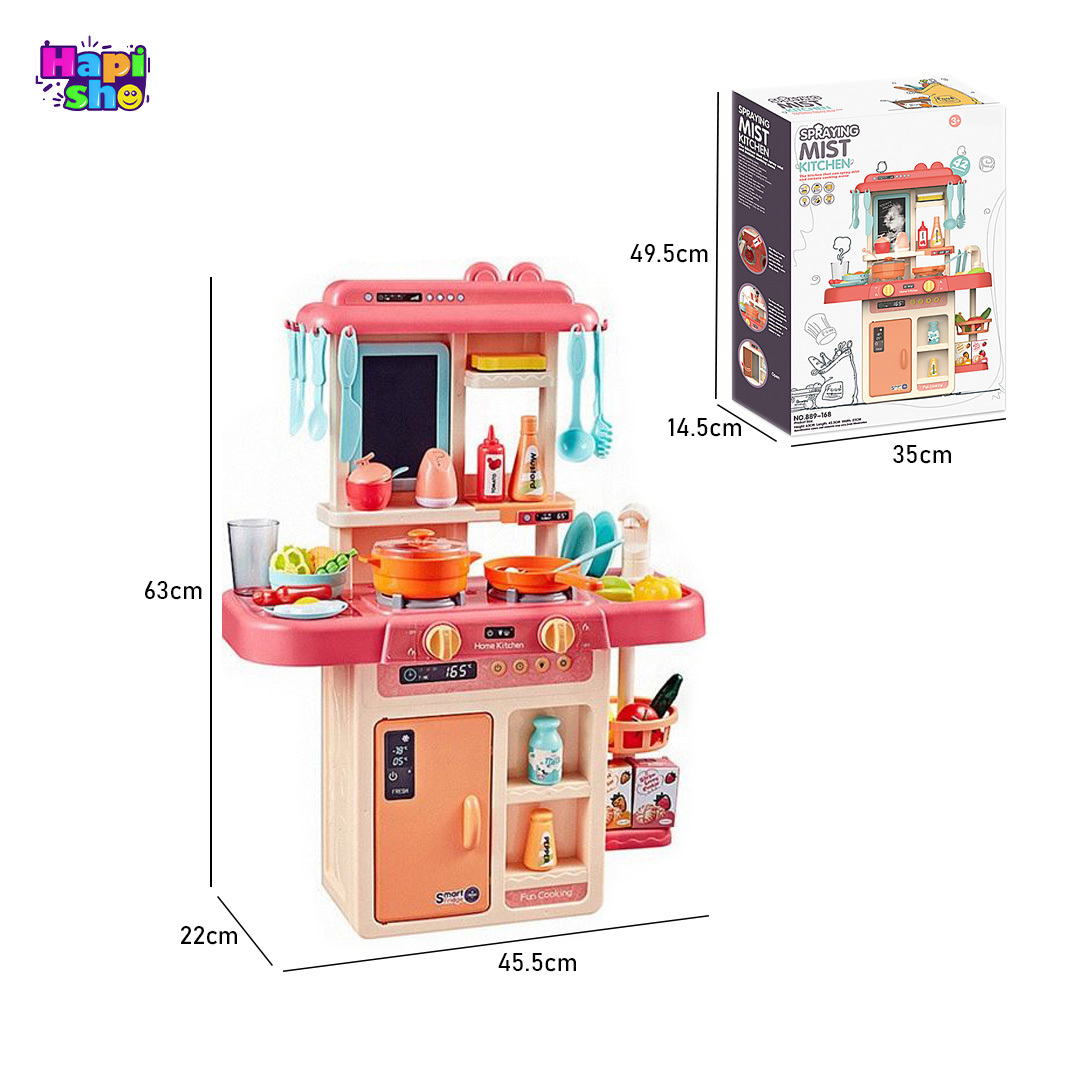  قیمت آشپزخانه اسباب‌بازی با سینک پمپ دار و اجاق بخار کن SPRAYING KITCHEN–اسباب بازی 