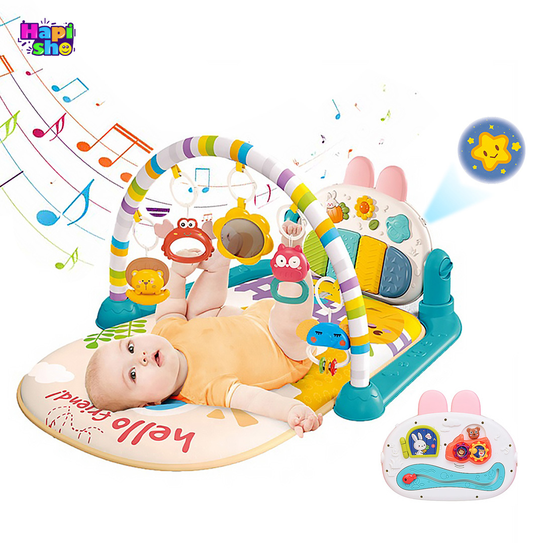  تشک بازی پیانو دار نوزاد دو کاره با میز بازی و پروژکتور PIANO PLAYGYM 