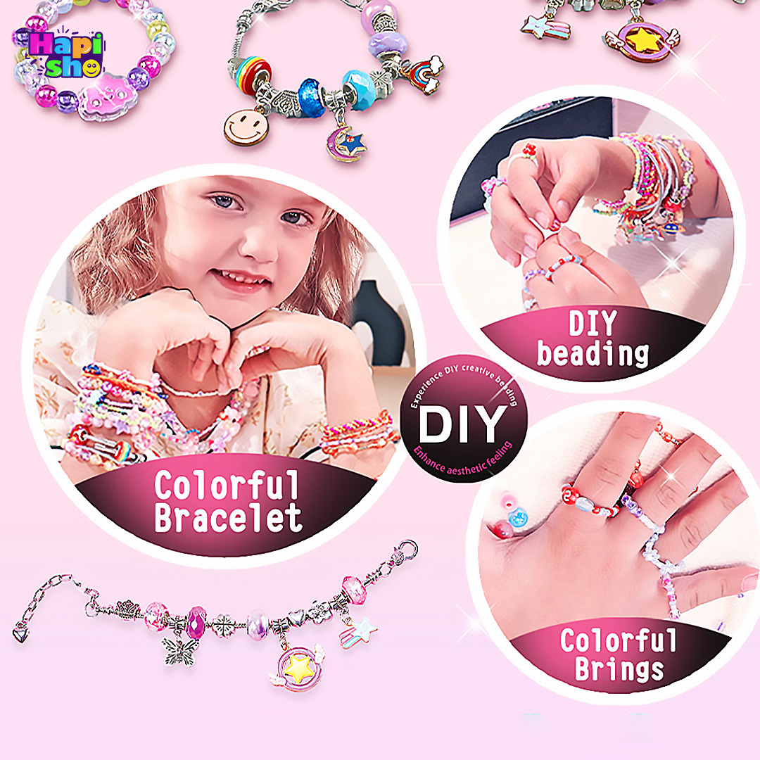 قابلیت 3 در 1 پک دستبند سازی دخترانه بزرگ ۲۳۸۸ تکه مدل Jewelry Princess's Treasure 