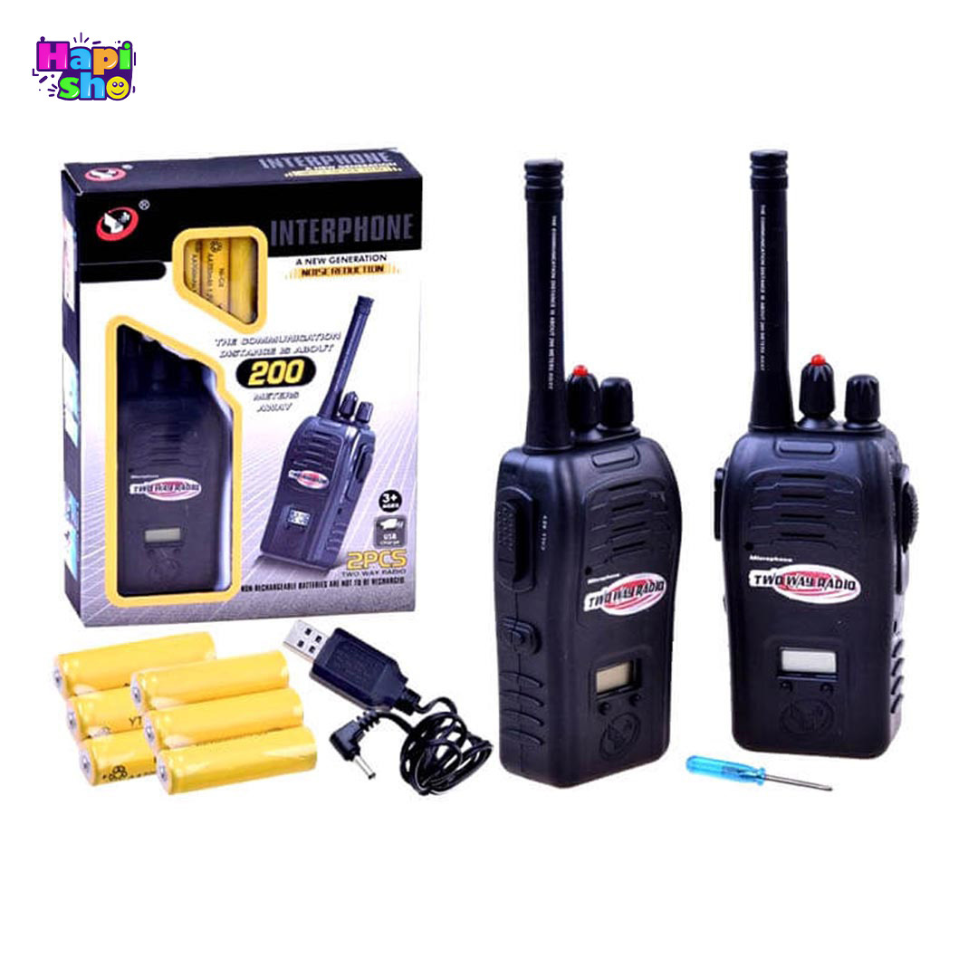  بیسیم اسباب بازی شارژی دو نفره با برد بالا INTERPHONE 