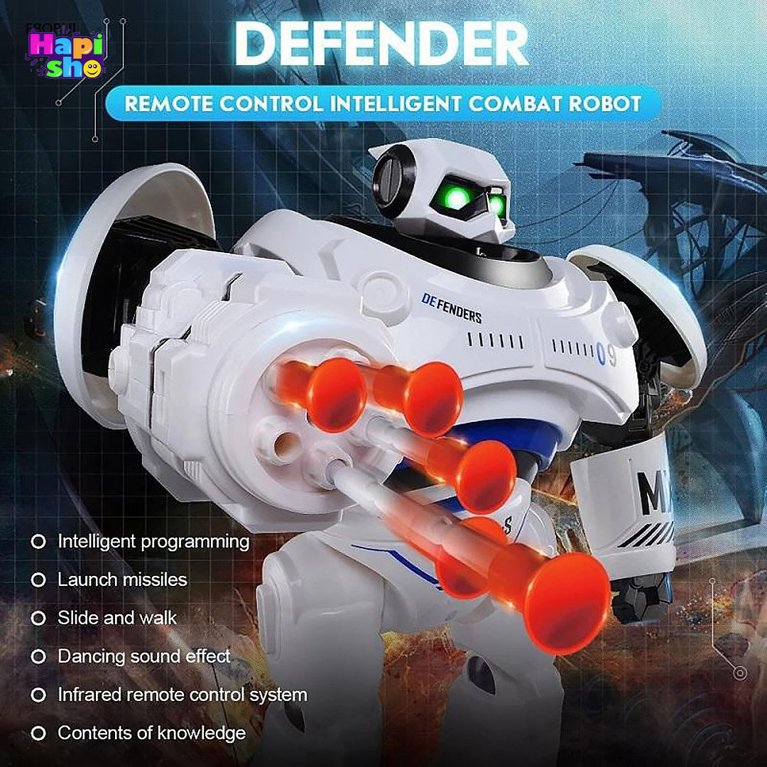  ویژگی های اسباب بازی ربات کنترلی جنگی بزرگ شارژی مدل تیرانداز Crazon Defender_ربات کنترلی 