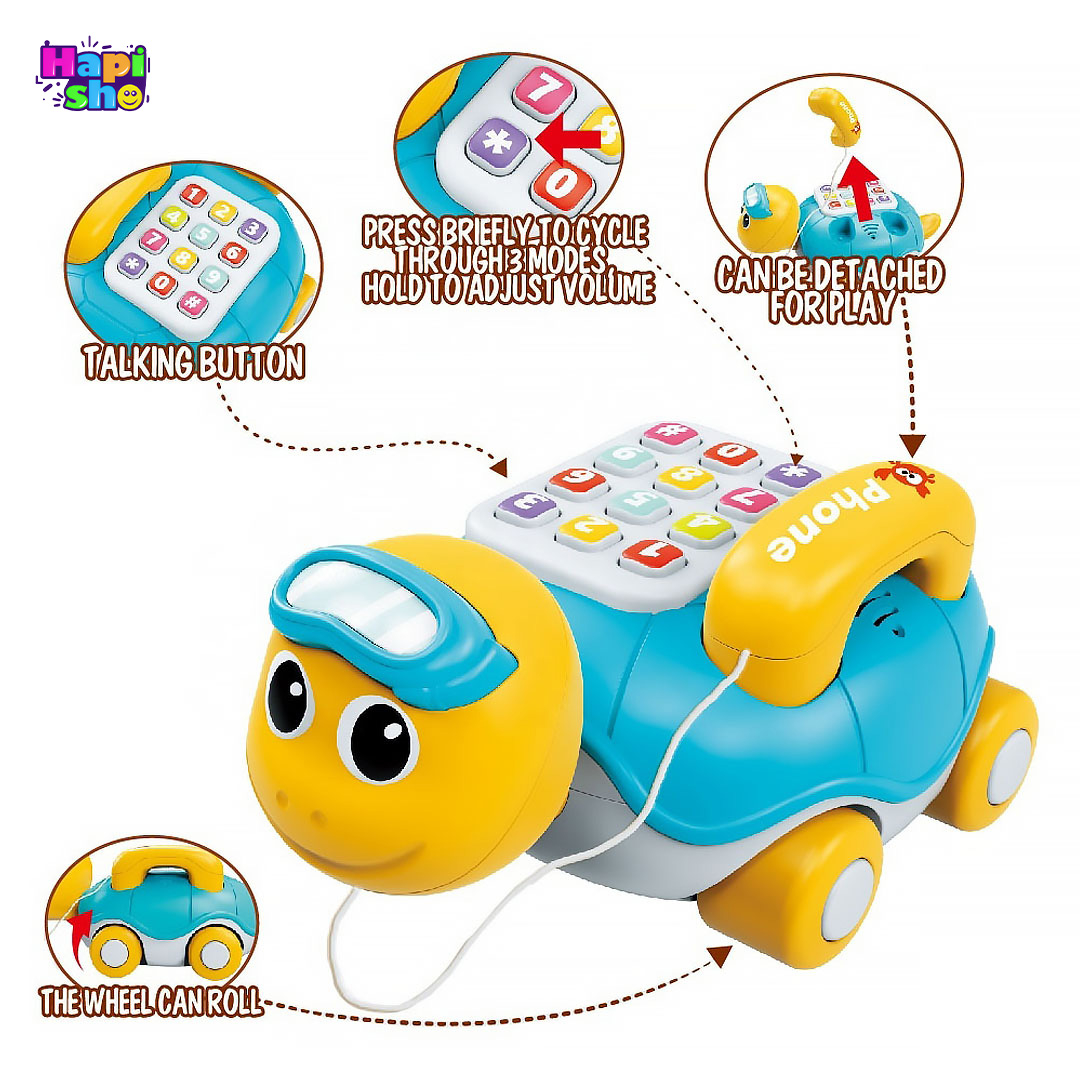 قیمت تلفن اسباب بازی موزیکال کودک مدل لاک پشت Cartoon Turtle Phone