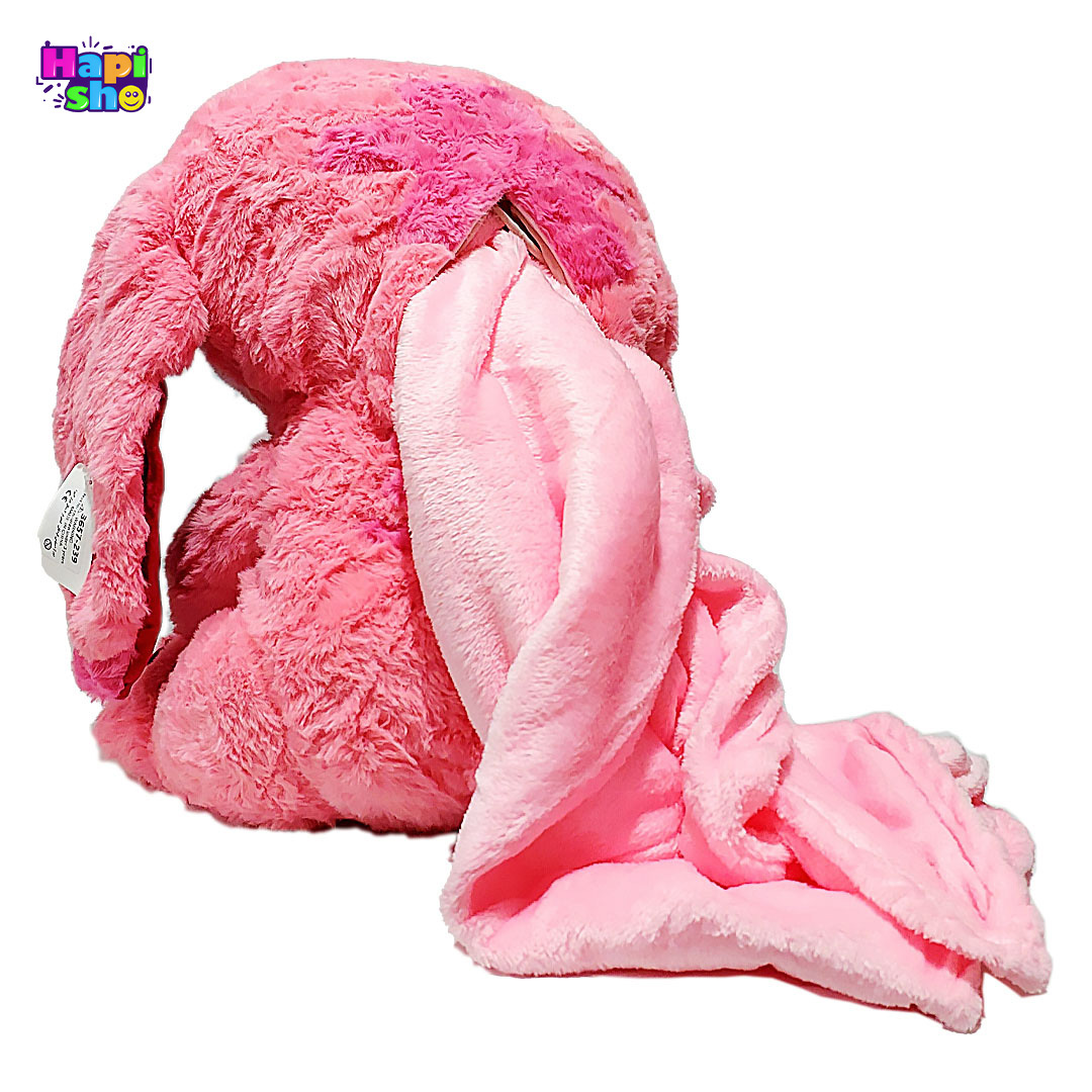 قیمت عروسک استیج صورتی پتودار خارجی مدل عروسک به دست با ارتفاع 40 سانتی متر–عروسک پولیشی