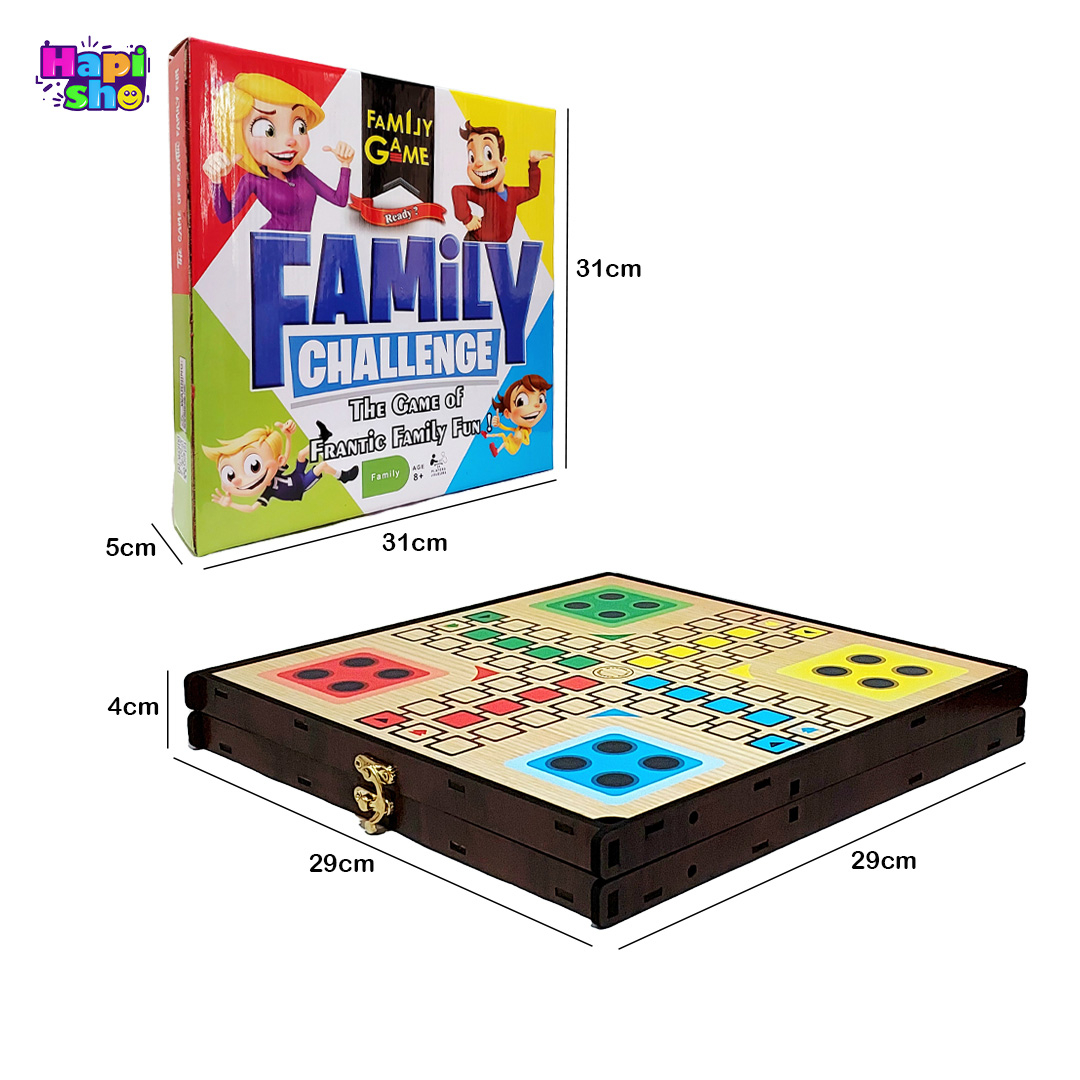 ابعاد و اندازه بازی فکری چوبی 10 کاره مسافرتی با کیف چرمی دستدوز مدل Family Game