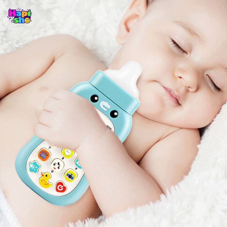 موبایل اسباب بازی موزیکال با دندانگیر مدل شیشه شیر PUZZLE BABY BOTTLE_اسباب بازی