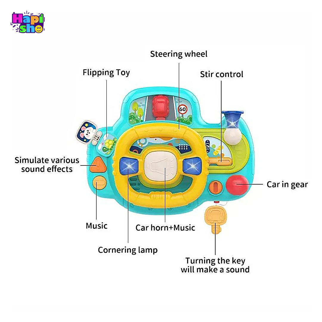  بهترین اسباب بازی فرمان ماشین موزیکال چرخشی با دنده هانگر NAVIGATION BRIDGE–اسباب بازی 