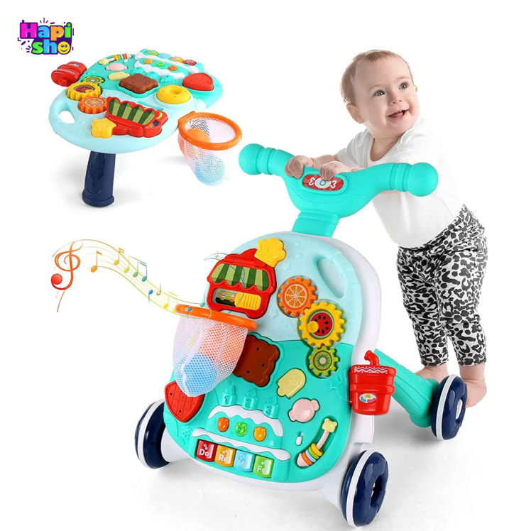 واکر هانگر دو کاره موزیکال کودک با وسایل آموزشی برند HUANGER_اسباب بازی