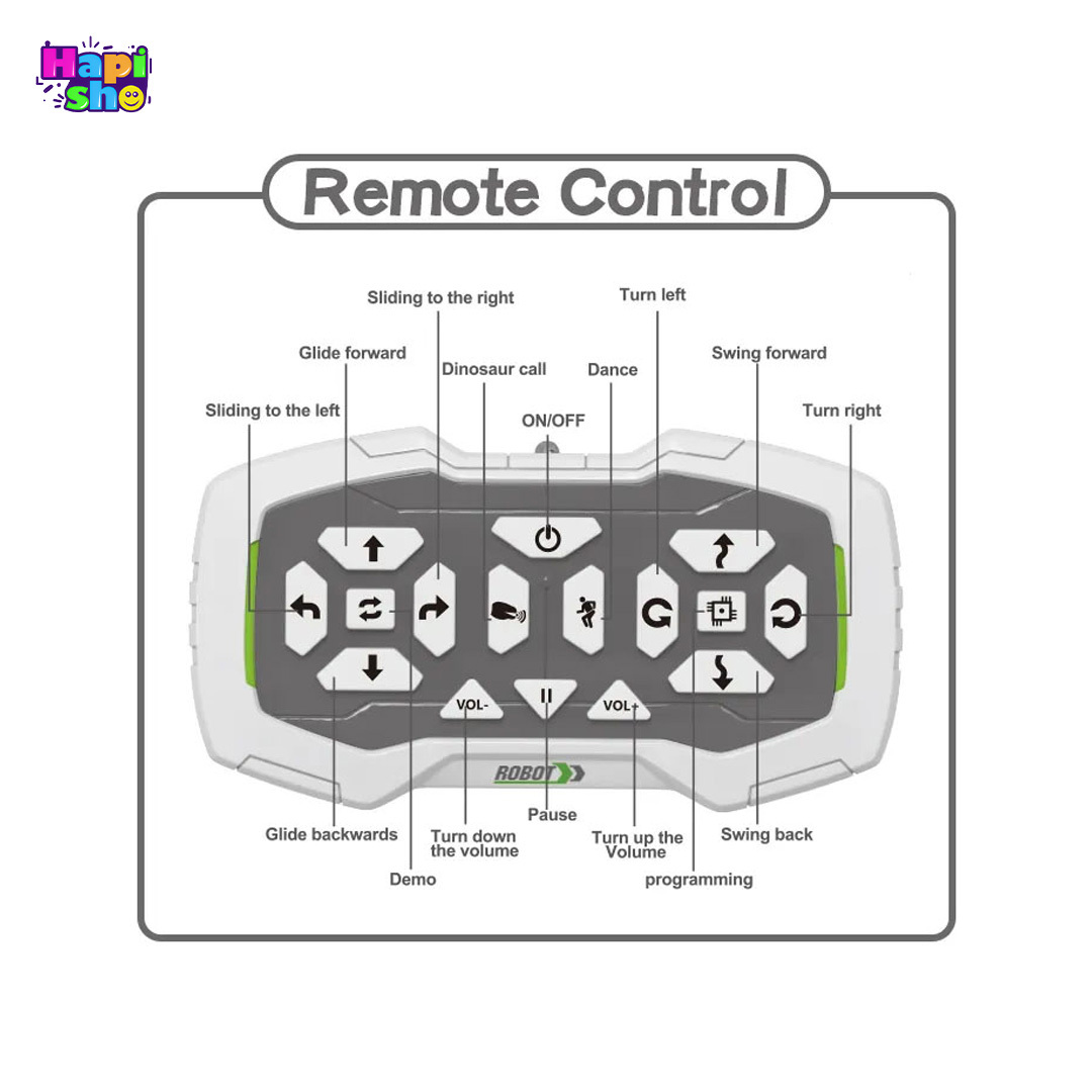  ریموت کنترل ربات دایناسور کنترلی اسباب بازی موزیکال قابل برنامه ریزی 