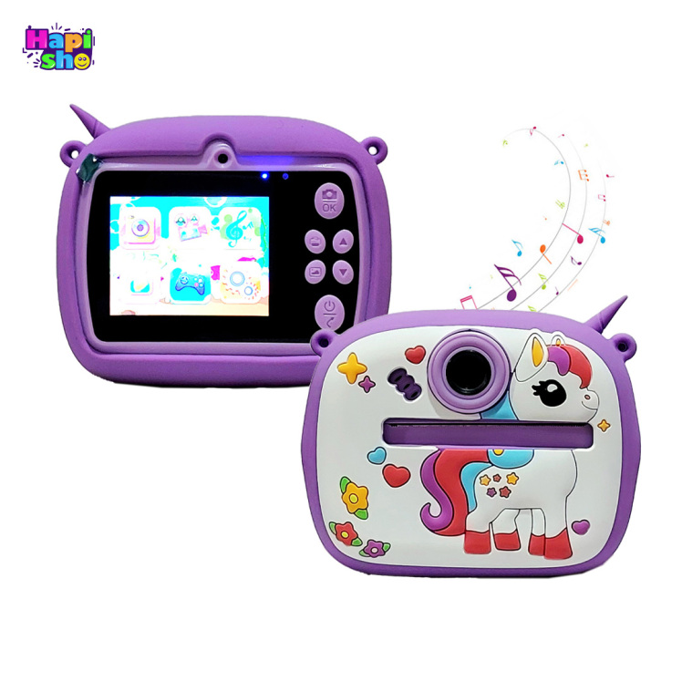دوربین عکاسی بچه گانه با چاپ فوری طرح یونیکورن DIGITAL MINI CAMERA