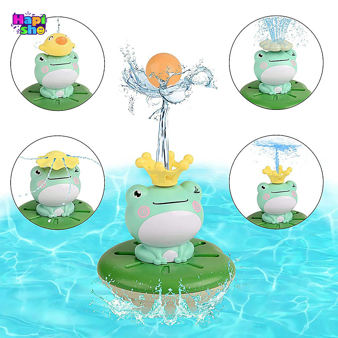  اسباب بازی حمام کودک با 4 حالت آبپاشی مدل قورباغه BATH FROG WATER JET–اسباب بازی 