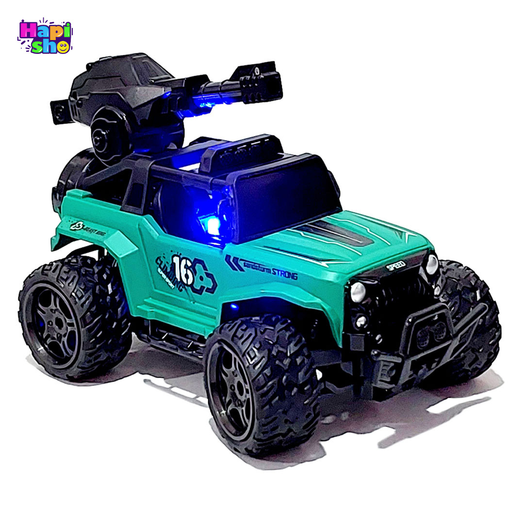  خرید اسباب بازی ماشین کنترلی شارژی آفرود با پرتاب تیر ژله‌ای WATER BOMB CAR–اسباب بازی 