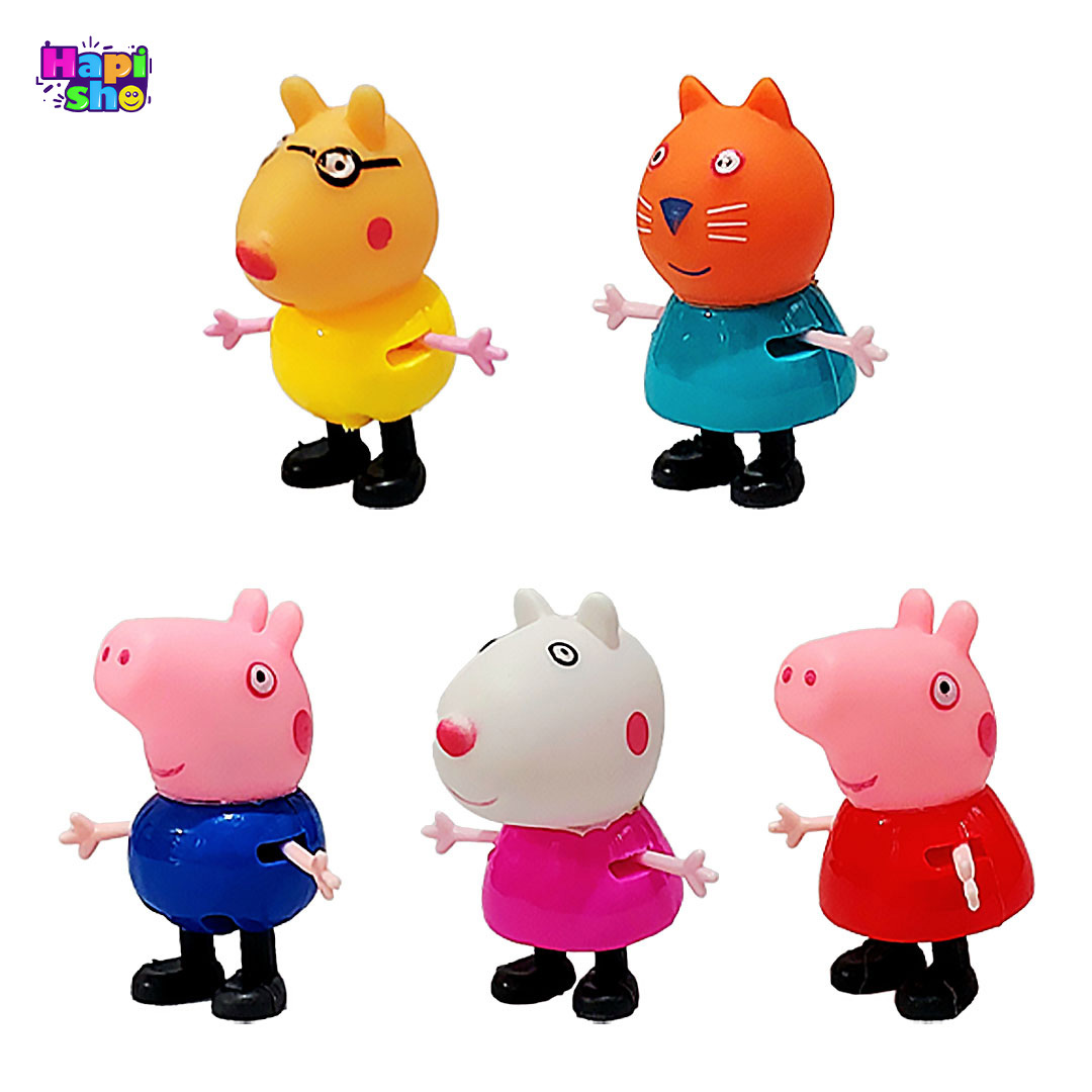  فروش فیگور خانواده پپاپیگ جدید مجموعه 11 عددی مدل Happy Pig–اسباب بازی 