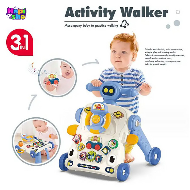 واکر کودک سه کاره موزیکال با وسایل آموزشی چند منظوره Activity Walker_اسباب بازی