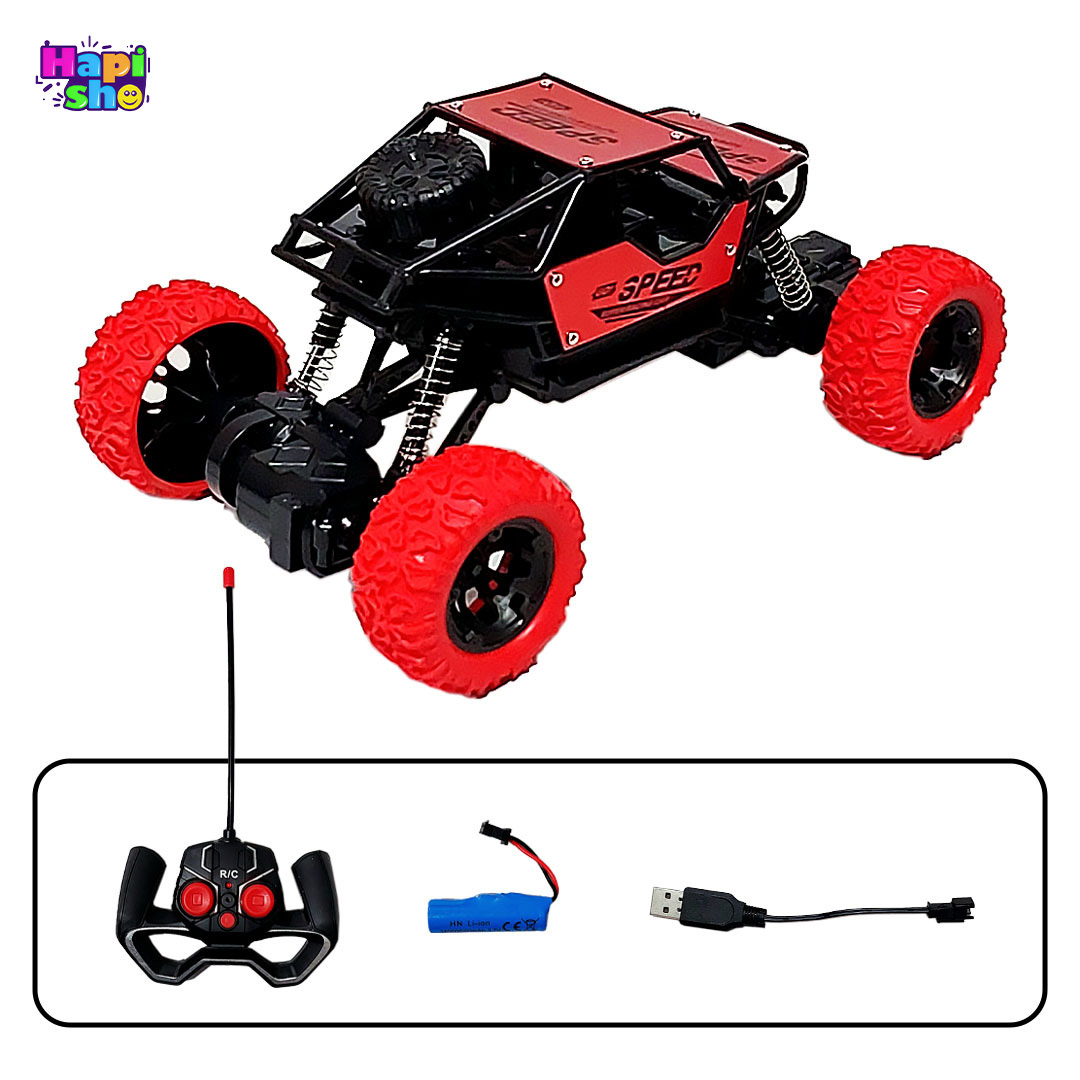 اقلام همراه ماشین کنترلی آفرود شارژی با بدنه فلزی مدل CLIMBING KING