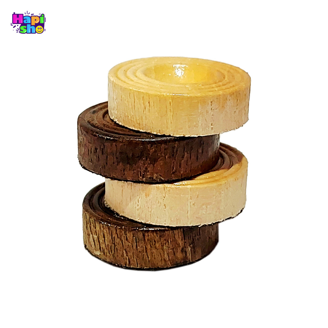 فروش مهره تخته نرد چوبی طرح سه خط با قطر ۳ سانت