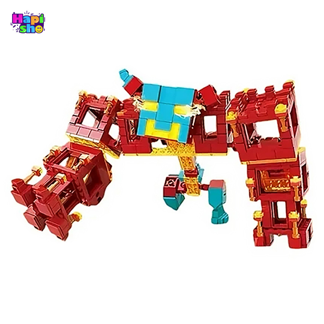 خرید آنلاین لگو ماینکرافت بزرگ دوحالته با چراغ الایدی و فیگور 849 قطعه برند DOLL