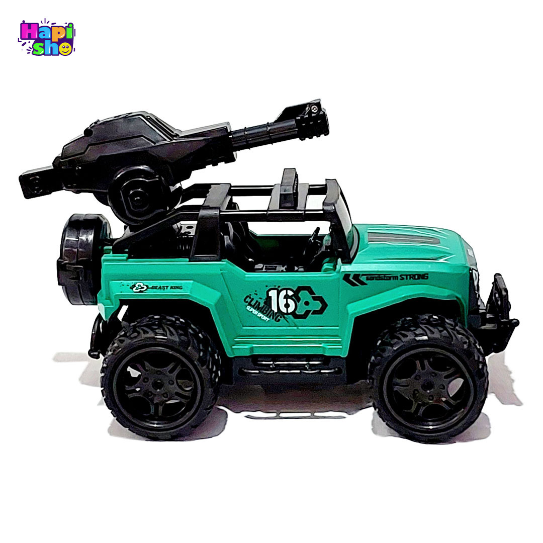  فروش اسباب بازی ماشین کنترلی شارژی آفرود با پرتاب تیر ژله‌ای WATER BOMB CAR–اسباب بازی 