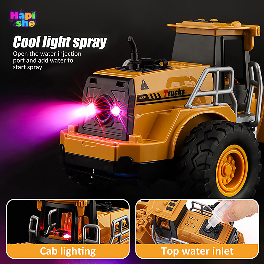  جزییات و مشخصات لودر کنترلی شارژی دودزا و چراغ‌دار مدل Engineering Vehicle Series–اسباب بازی 