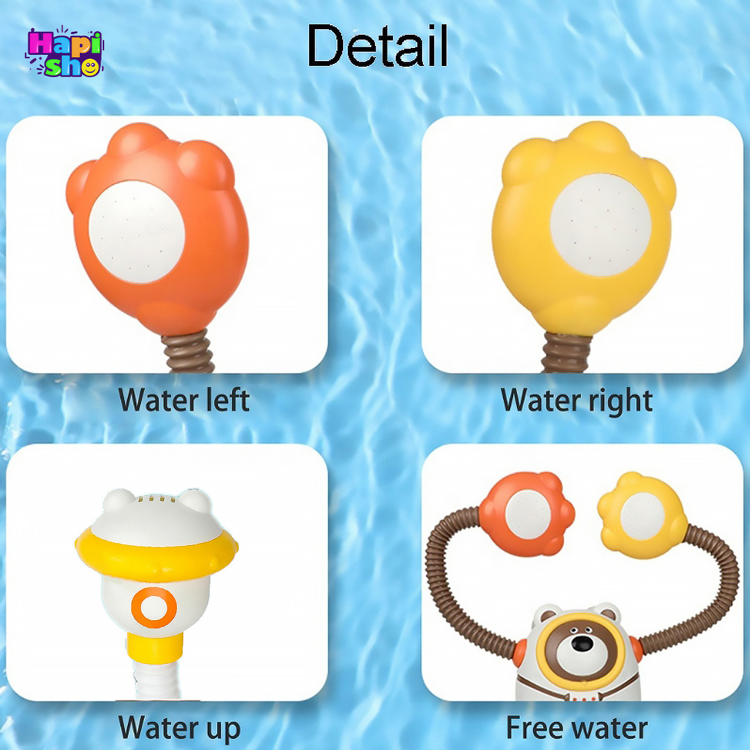 جزییات اسباب بازی دوش حمام کودک طرح خرس فضانورد SHOWER BATH TOYS