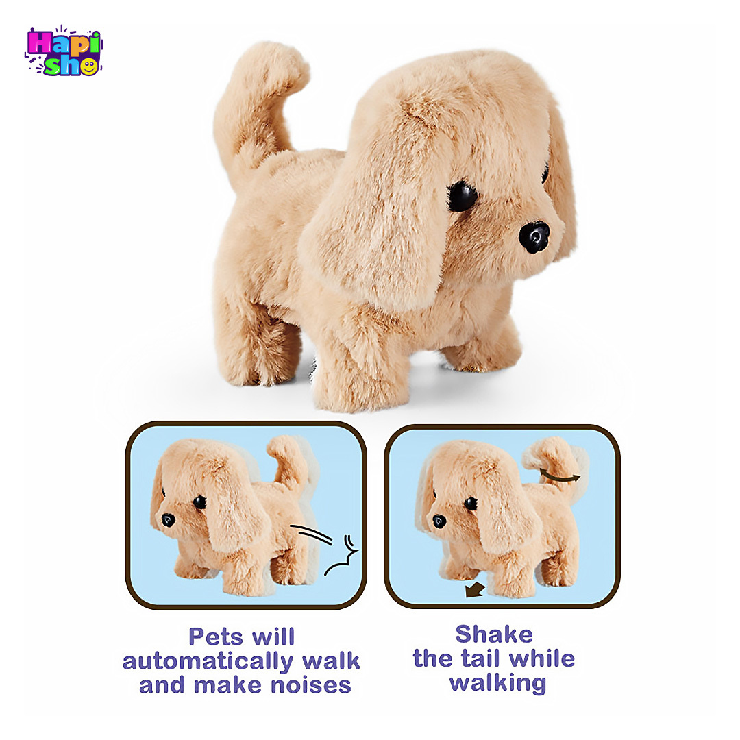  خرید عروسک سگ رباتیک پشمالو با باکس و لوازم Electric Pet World 