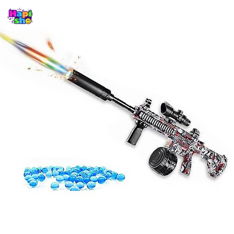 تفنگ اسباب بازی بزرگ تیر ژله ای شارژی با چراغ و شلیک رگباری MACHINE RIFLE_اسباب بازی