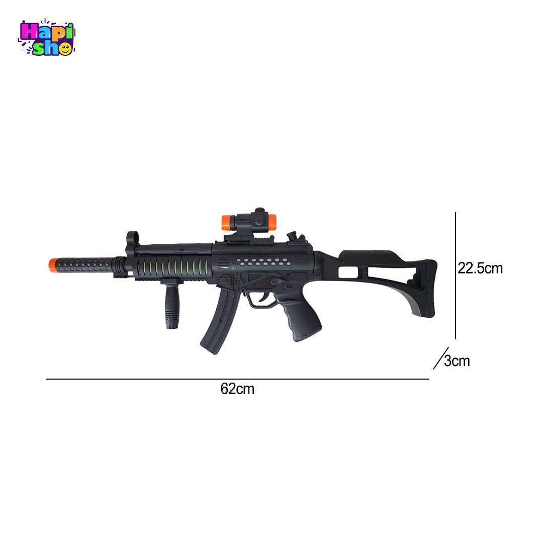  فروش تفنگ اسباب بازی باتری خور با نور و صدای مهیج مدل مسلسل_اسباب بازی 