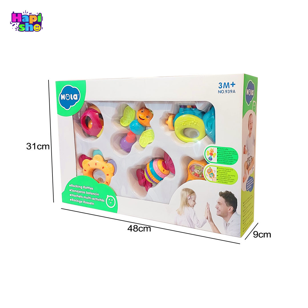  قیمت جغجغه خارجی هولی تویز با دندانگیر 6 عددی HOLA TOYS_اسباب بازی 