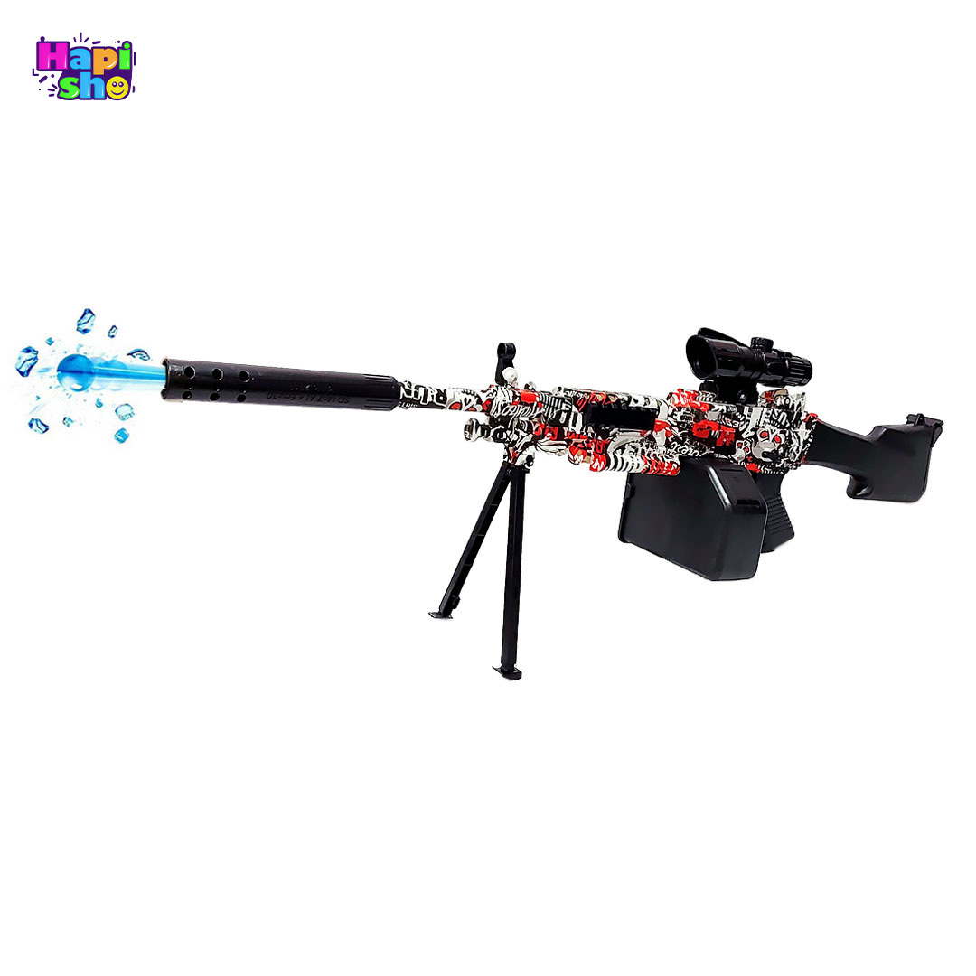  قیمت تفنگ اسباب بازی تیر ژله ای بزرگ با شلیک رگباری مدل GUNSET M249 