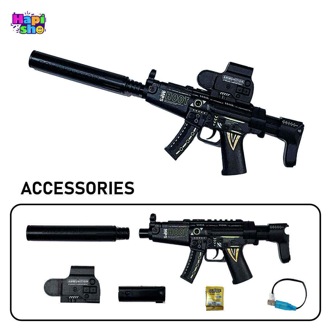  فروش تفنگ اسباب بازی تیر ژله ای شارژی مدل MP5 SUBMACHINE GUN 
