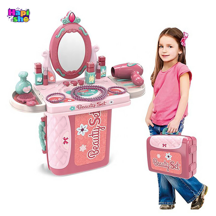 میز آرایش اسباب بازی خارجی قابل حمل 3 حالته با وسایل BEAUTY PLAY SET_اسباب بازی