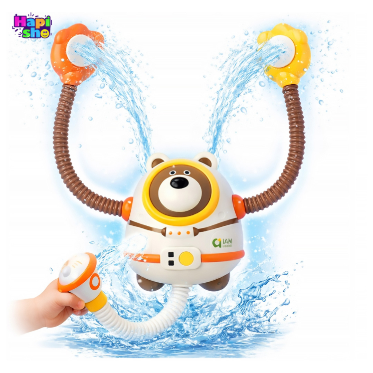 اسباب بازی دوش حمام کودک طرح خرس فضانورد SHOWER BATH TOYS
