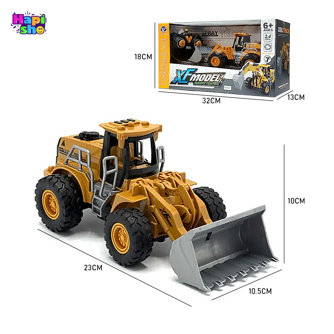  ابعاد و اندازه لودر کنترلی شارژی دودزا و چراغ‌دار مدل Engineering Vehicle Series–اسباب بازی 