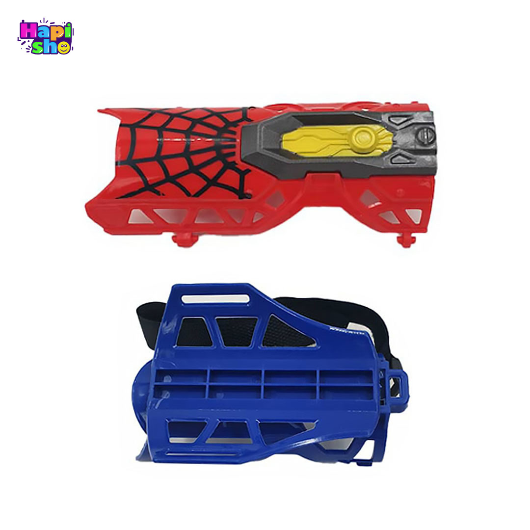 دستگاه لانچر فوم و آب تار انداز مرد عنکبوتی با ماسک چراغ دار و دستکش مدل HERO ATTACK