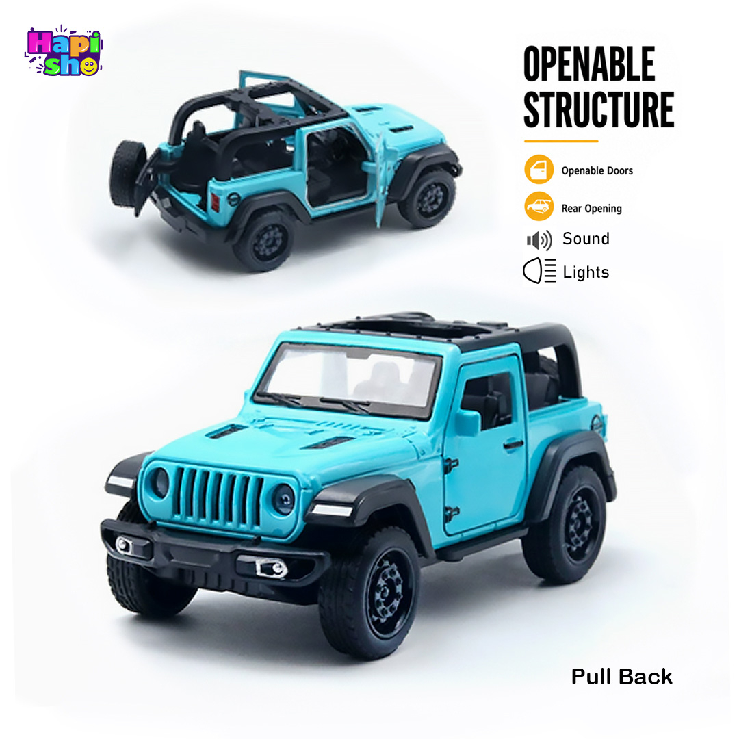  بهترین ماشین عقب کش فلزی طرح جیپ موزیکال چراغ‌دار METAL SCALE MODEL 