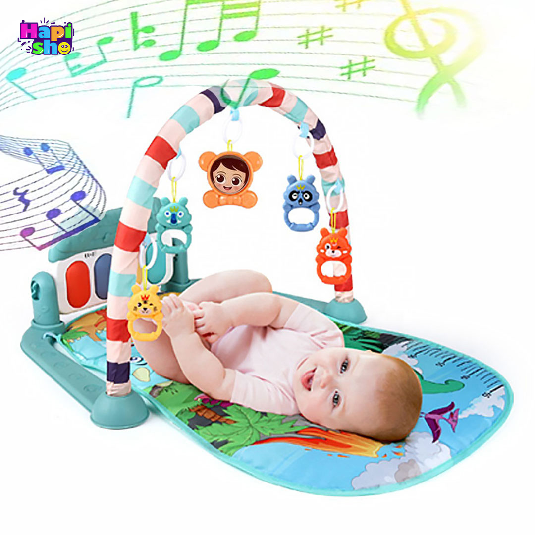 تشک بازی کودک پیانودار موزیکال با پلی جیم و چراغ PEDAL PIANO PLAY GYM–سیسمونی نوزاد 