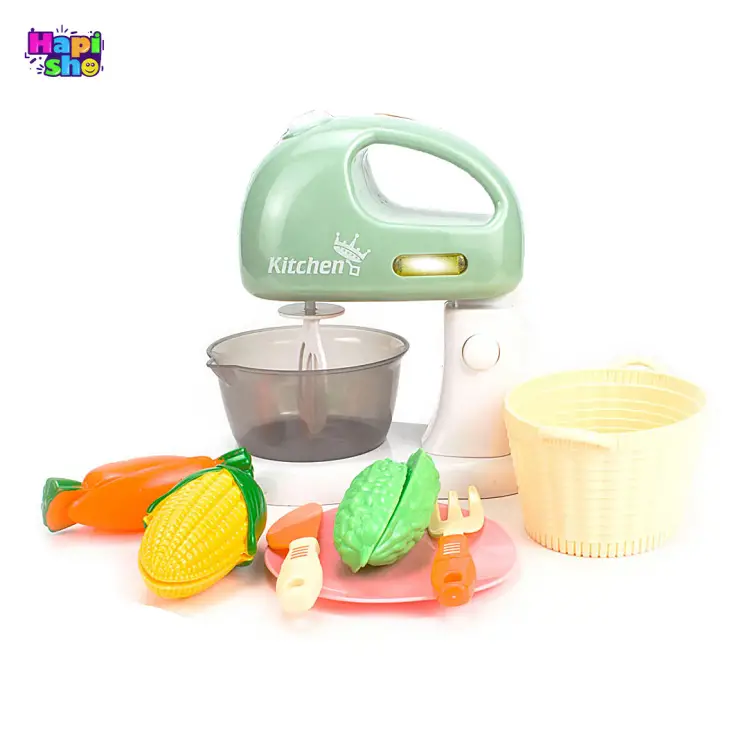 اسباب بازی همزن برقی با وسایل و میوه برشی مدل Emulational Play House–اسباب بازی